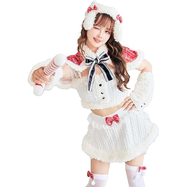 Malyymoon サンタバニーガールコスチュームとケープセット Malyymoon